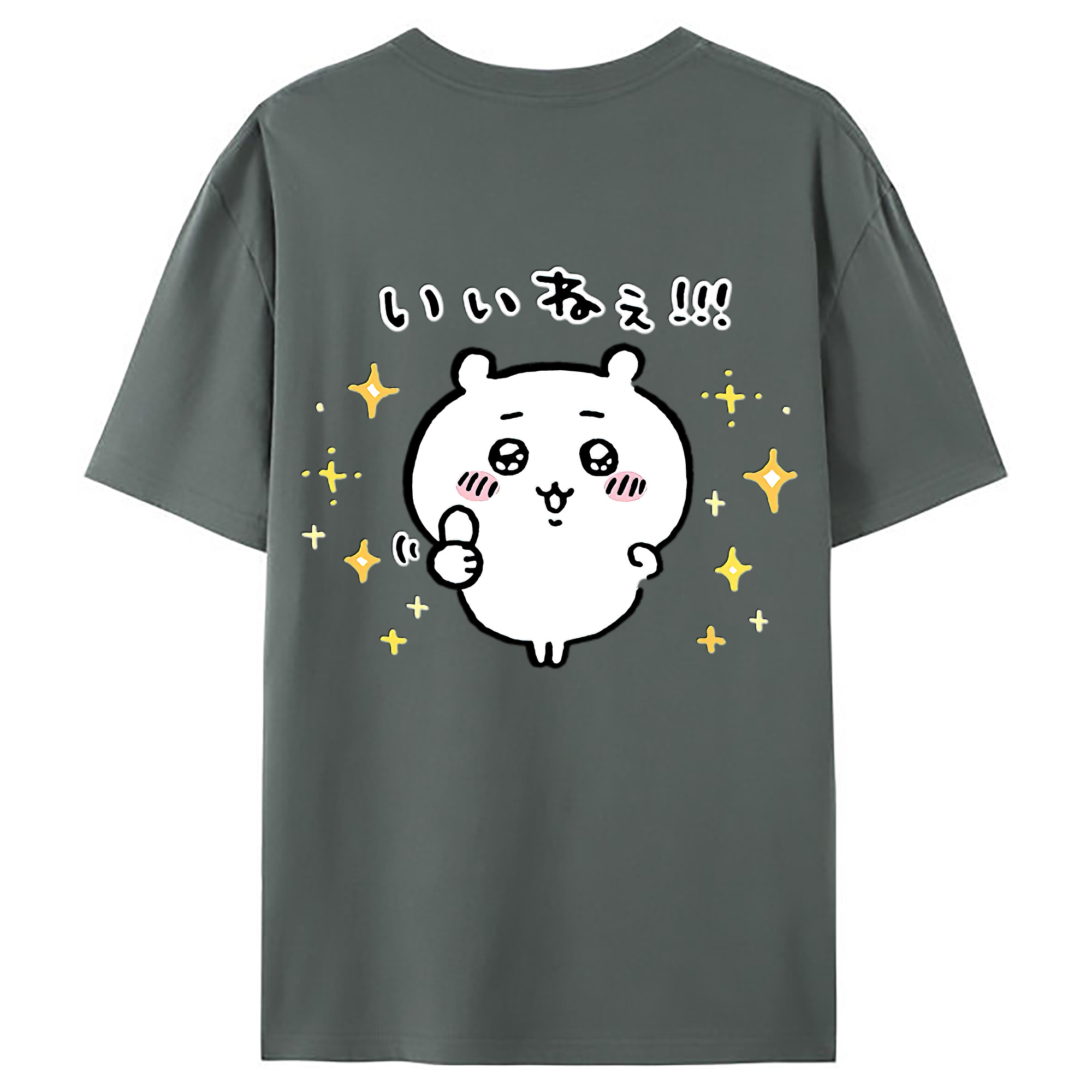 （画像用） ちいかわ ちいかわ Chii-kawa chiikawa 綿100％ メンズ半袖Tシャツ（バックプリント） 通気性